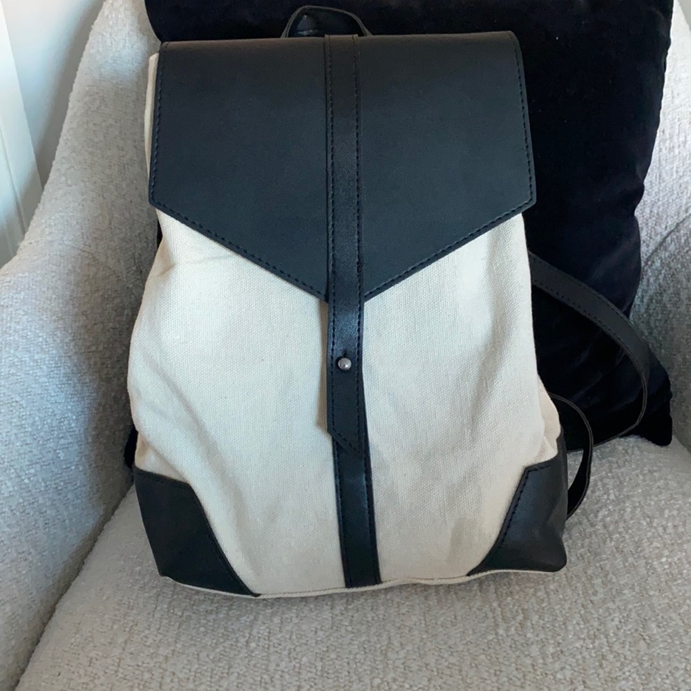 Deux lux vegan leather and canvas backpack